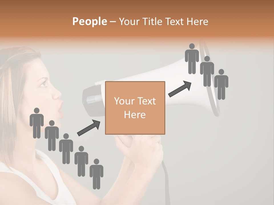 Portrait Speak Female PowerPoint Template