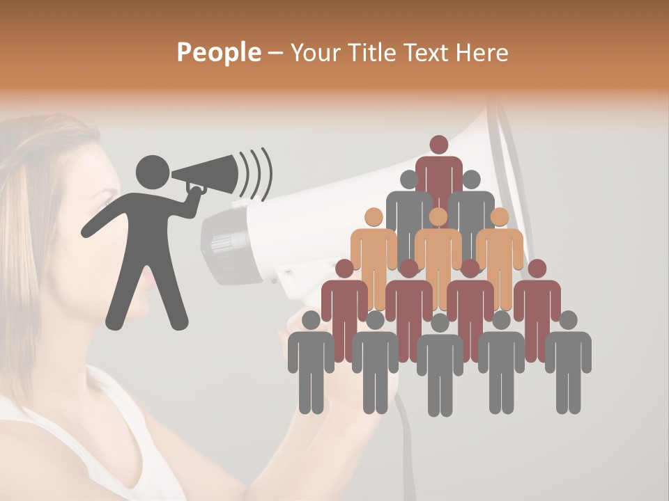 Portrait Speak Female PowerPoint Template