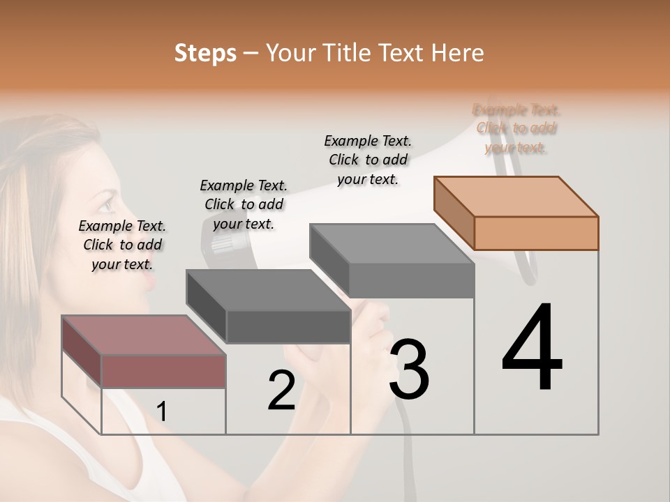 Portrait Speak Female PowerPoint Template