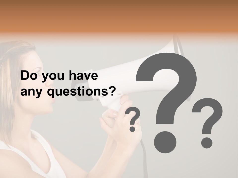 Portrait Speak Female PowerPoint Template