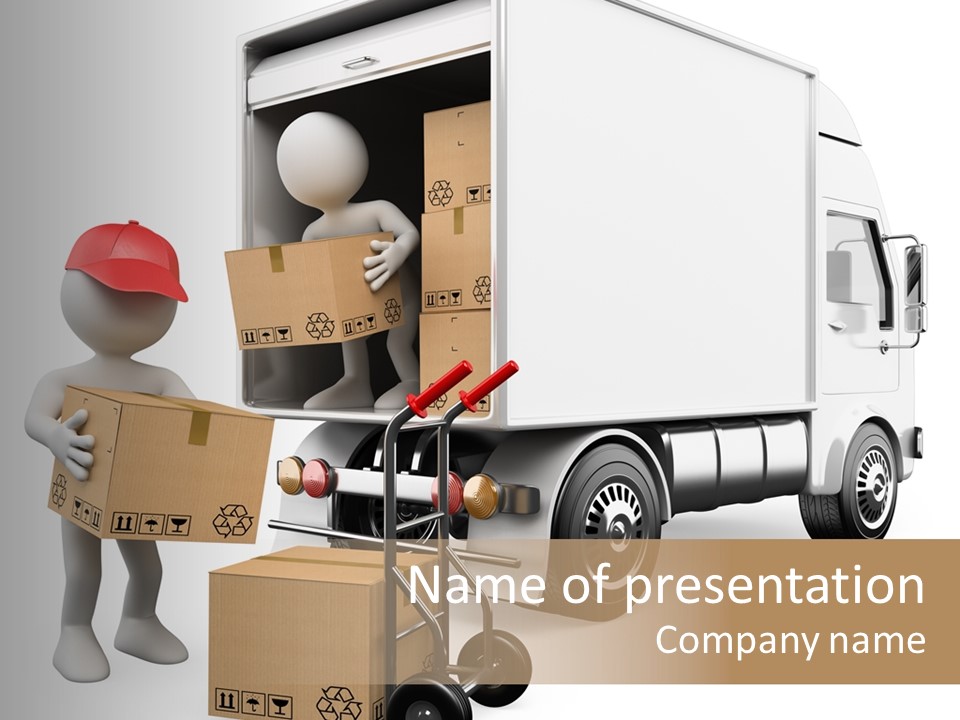 Shipment Heavy Worker PowerPoint Template