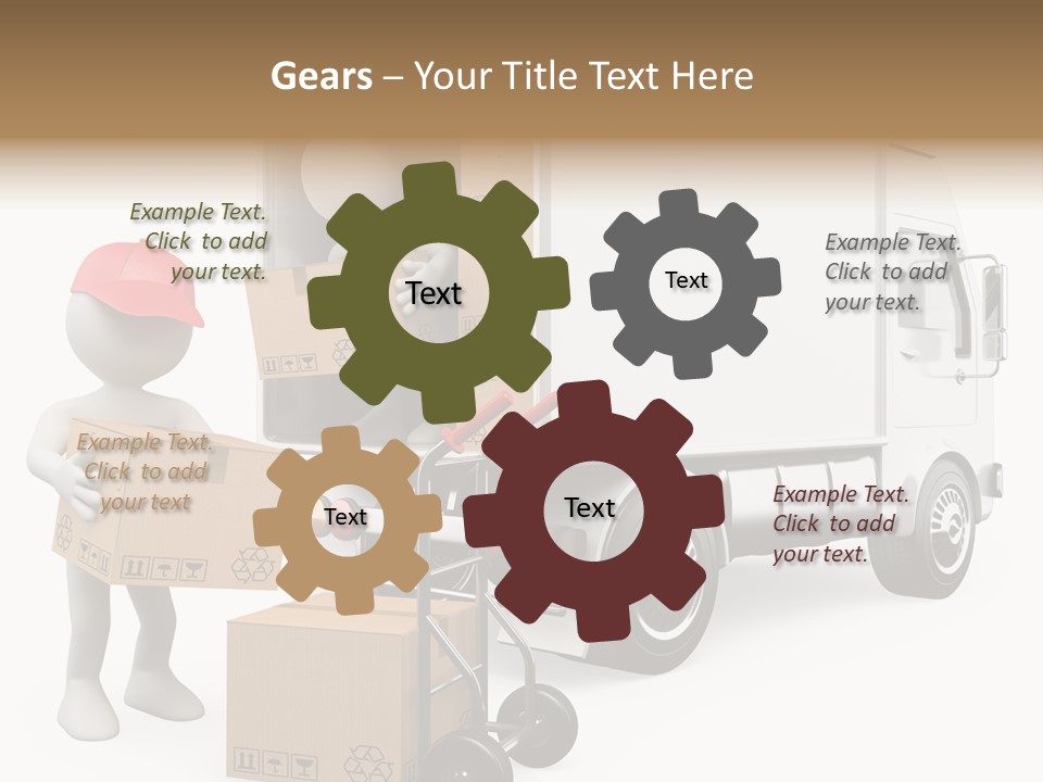 Shipment Heavy Worker PowerPoint Template