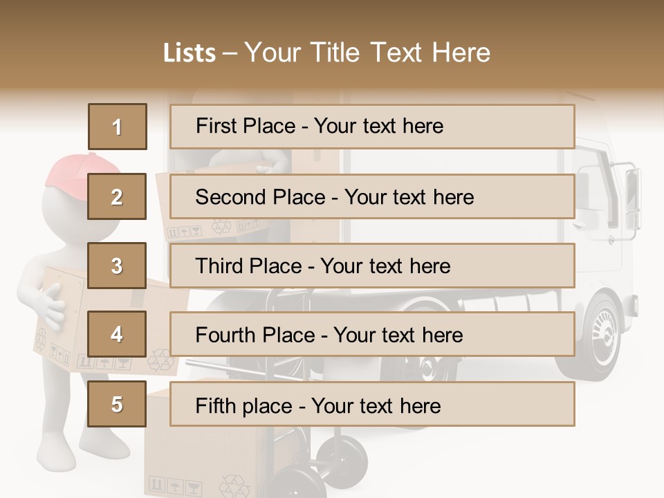 Shipment Heavy Worker PowerPoint Template