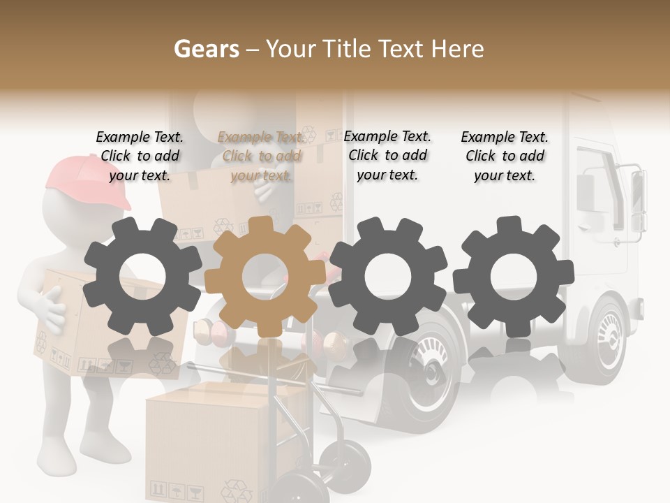 Shipment Heavy Worker PowerPoint Template