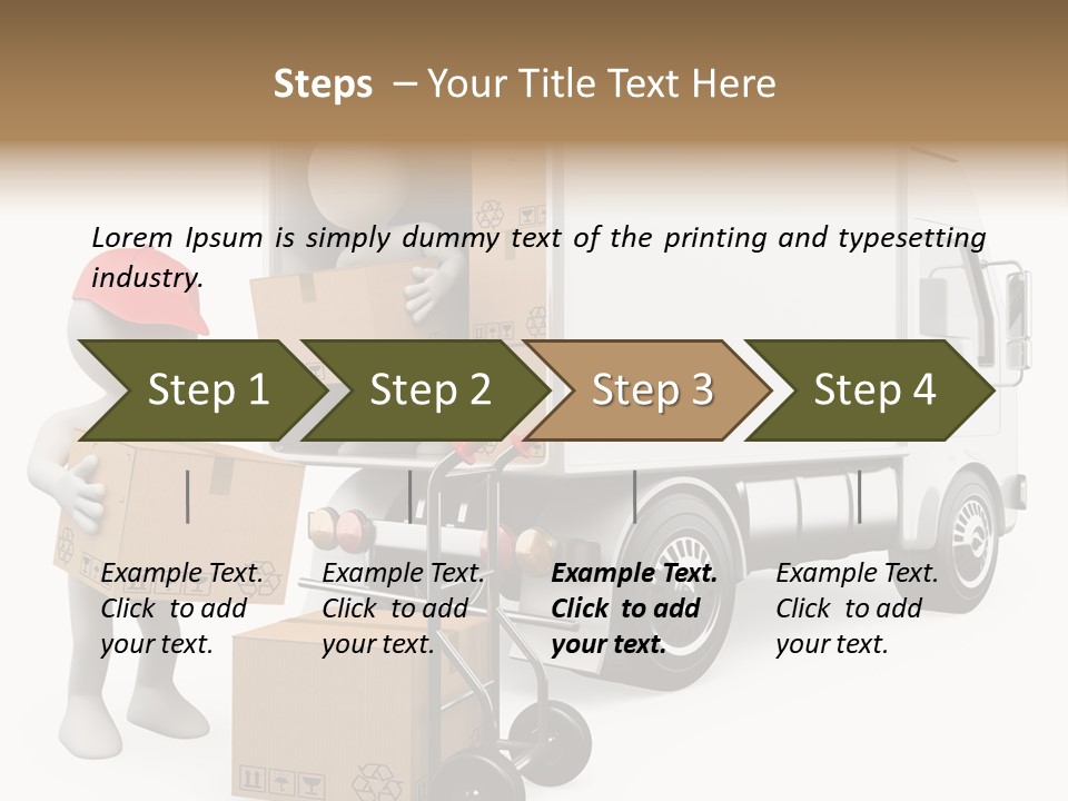Shipment Heavy Worker PowerPoint Template