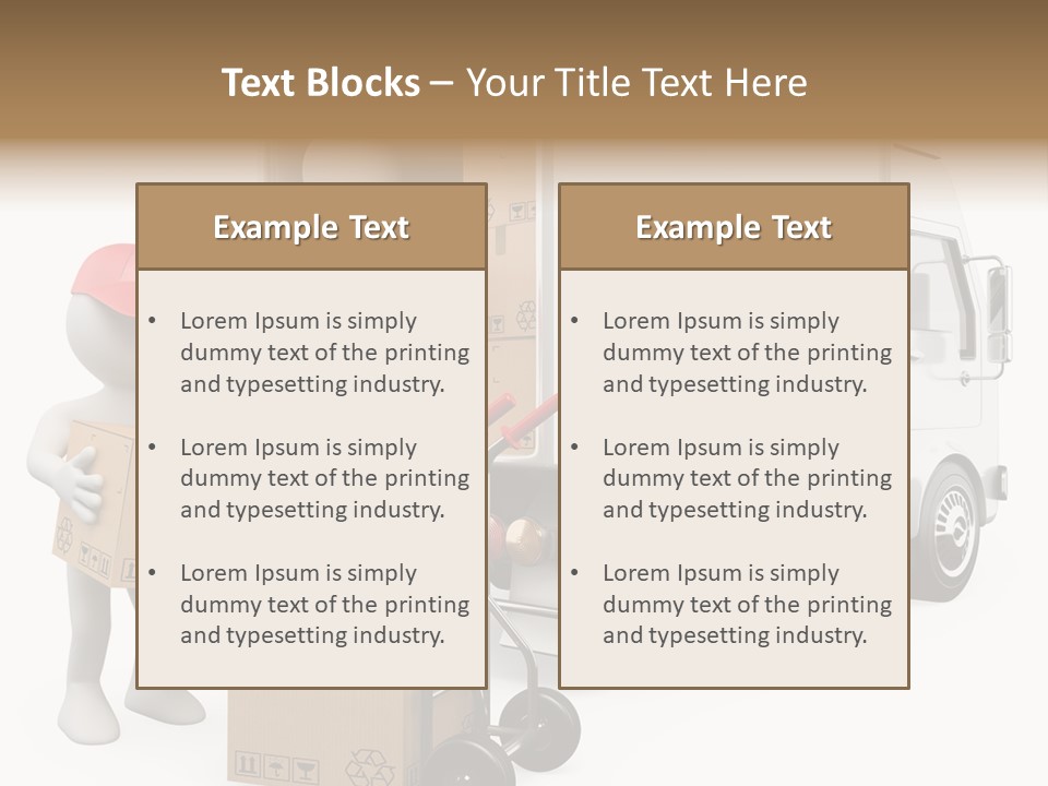 Shipment Heavy Worker PowerPoint Template