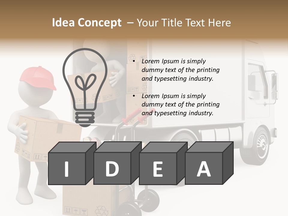 Shipment Heavy Worker PowerPoint Template