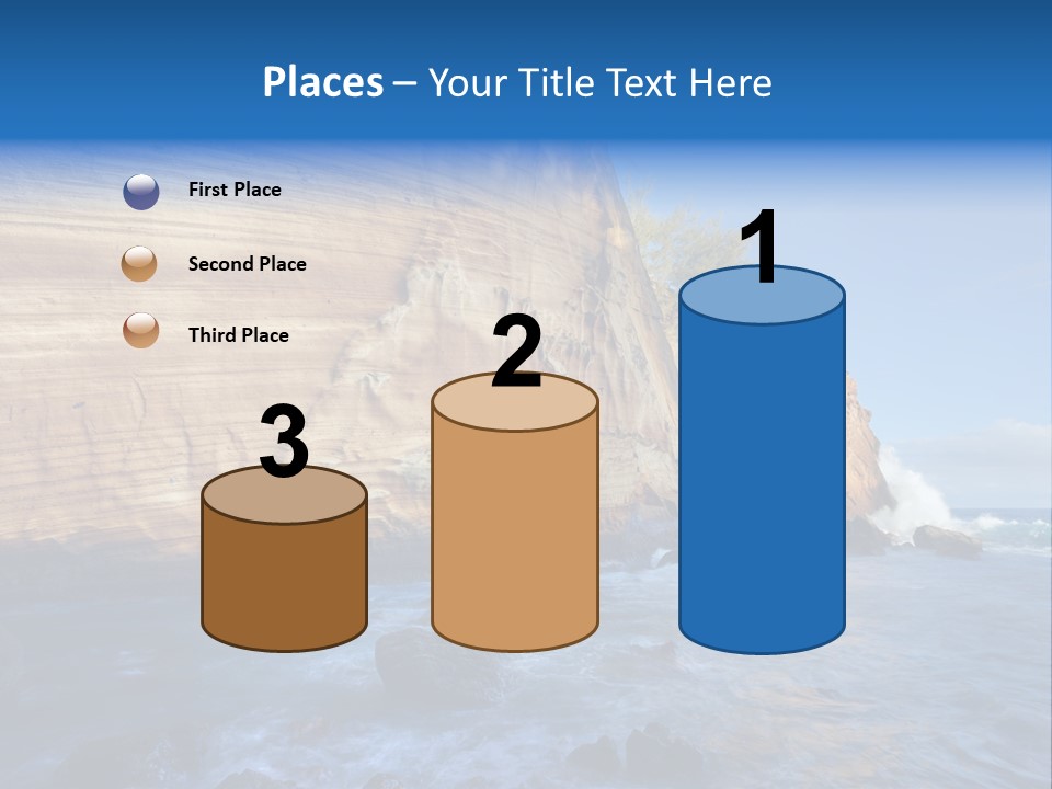 Blue Coast Yellow PowerPoint Template