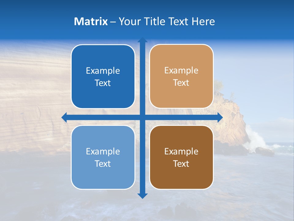 Blue Coast Yellow PowerPoint Template