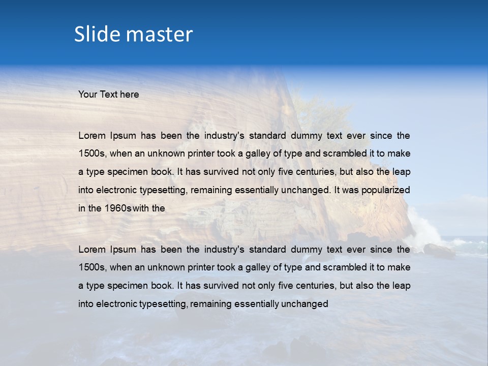 Blue Coast Yellow PowerPoint Template