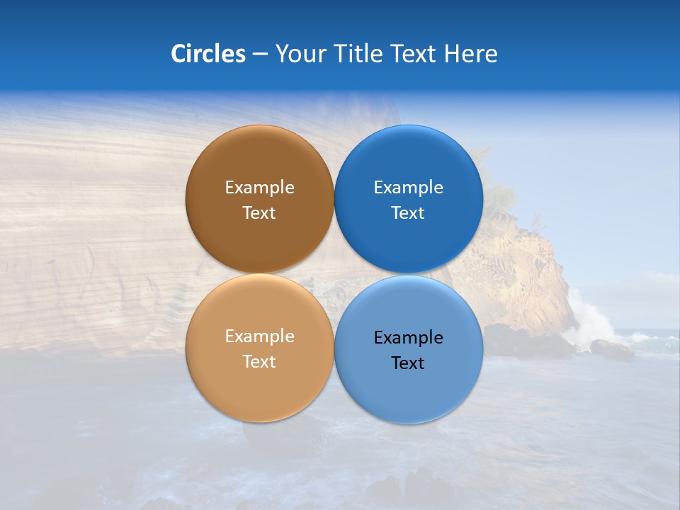 Blue Coast Yellow PowerPoint Template