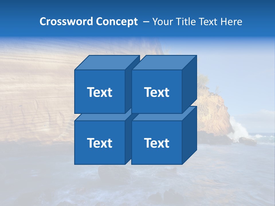 Blue Coast Yellow PowerPoint Template