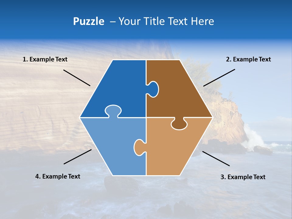 Blue Coast Yellow PowerPoint Template