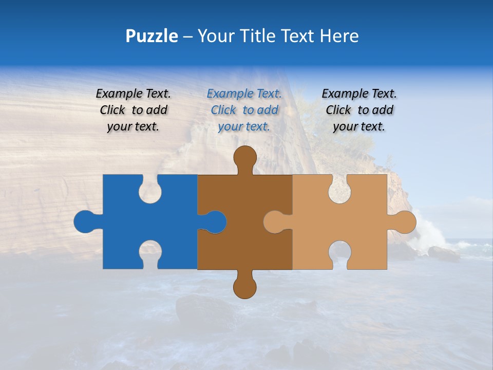 Blue Coast Yellow PowerPoint Template