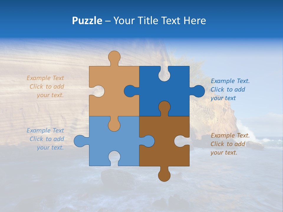 Blue Coast Yellow PowerPoint Template