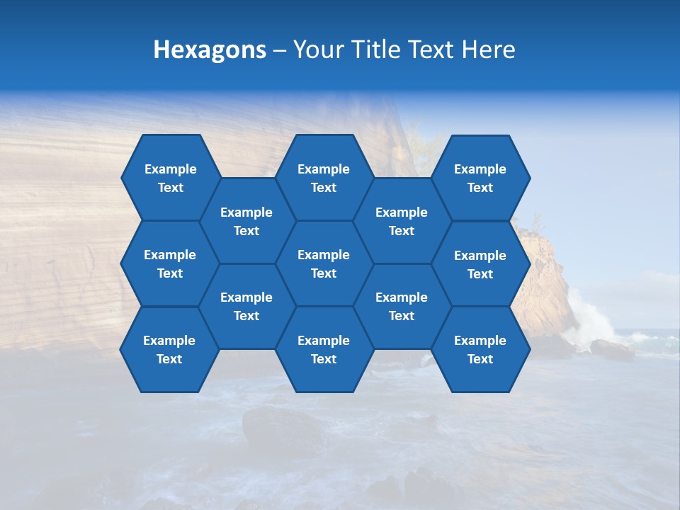 Blue Coast Yellow PowerPoint Template