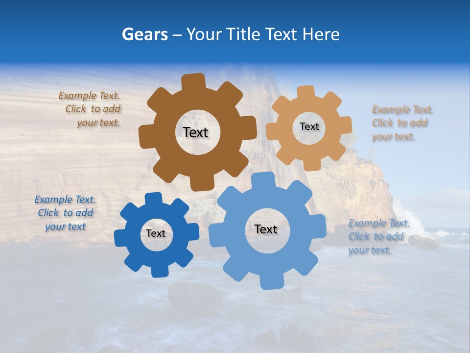 Blue Coast Yellow PowerPoint Template