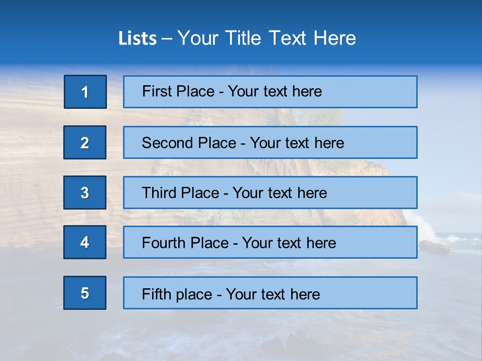 Blue Coast Yellow PowerPoint Template