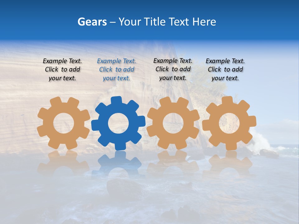 Blue Coast Yellow PowerPoint Template