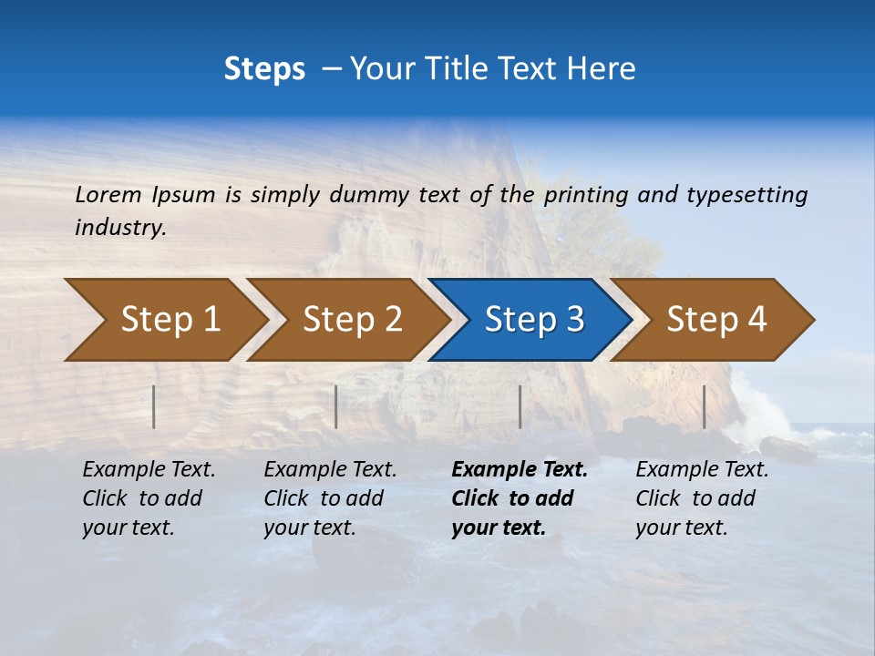 Blue Coast Yellow PowerPoint Template