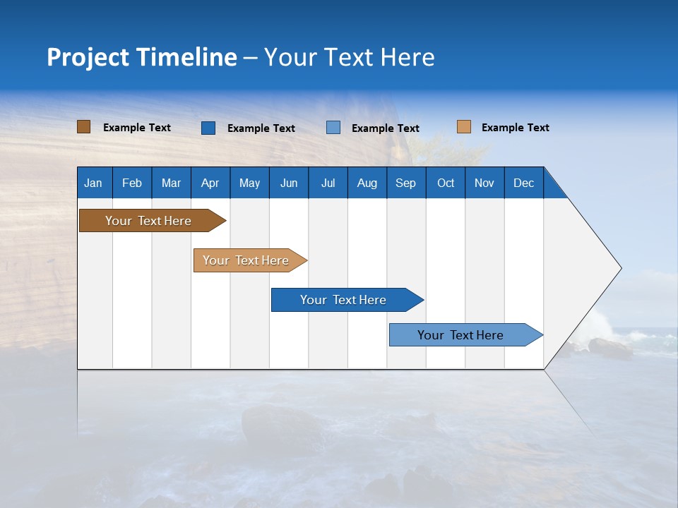 Blue Coast Yellow PowerPoint Template