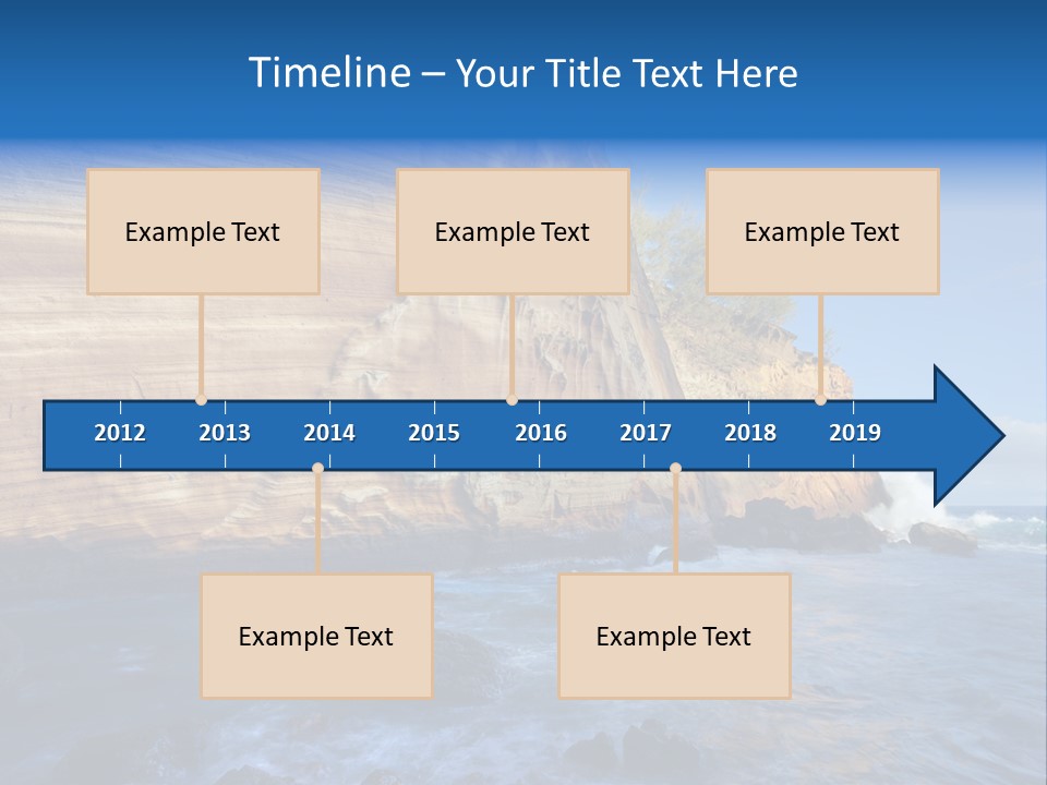 Blue Coast Yellow PowerPoint Template