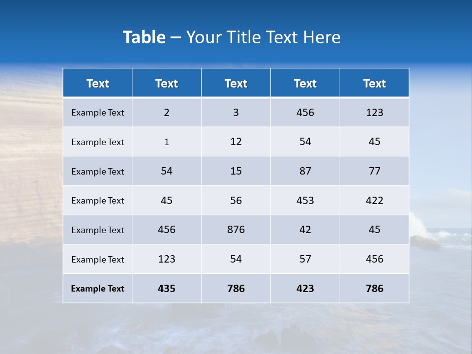 Blue Coast Yellow PowerPoint Template