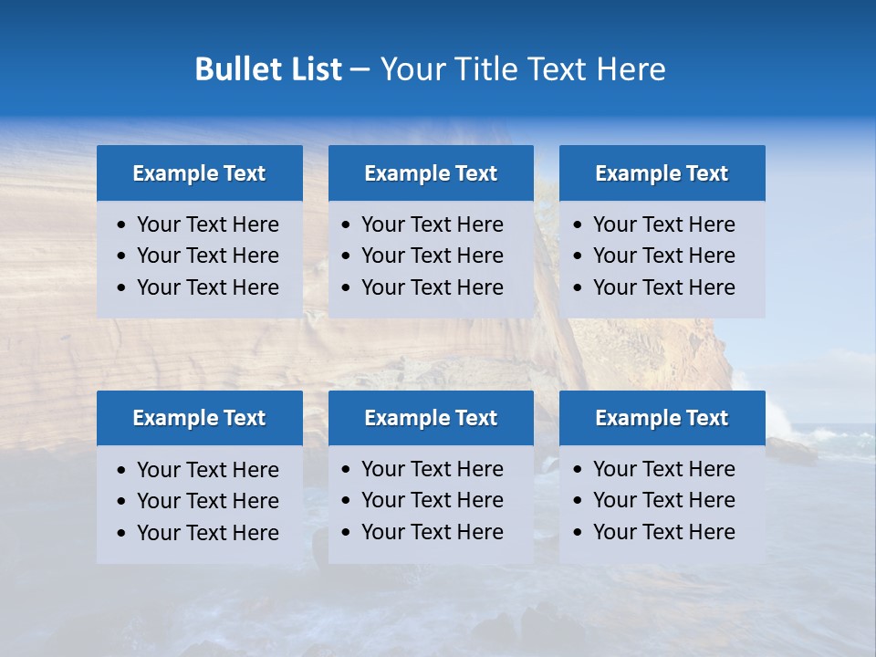 Blue Coast Yellow PowerPoint Template