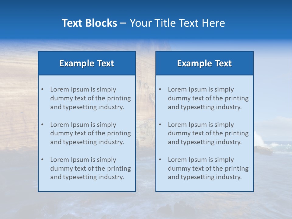 Blue Coast Yellow PowerPoint Template