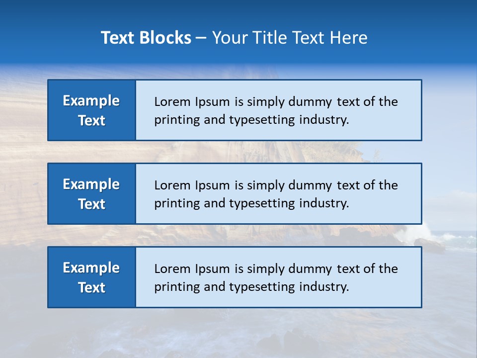 Blue Coast Yellow PowerPoint Template