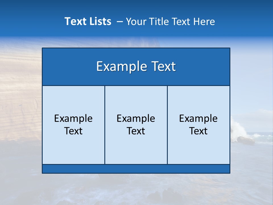 Blue Coast Yellow PowerPoint Template