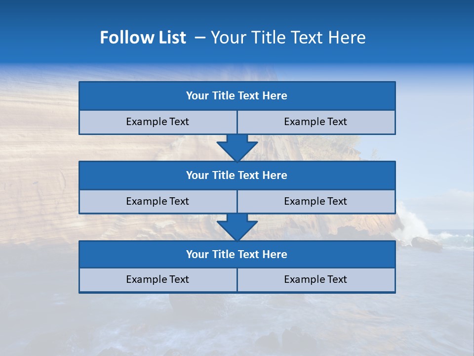 Blue Coast Yellow PowerPoint Template
