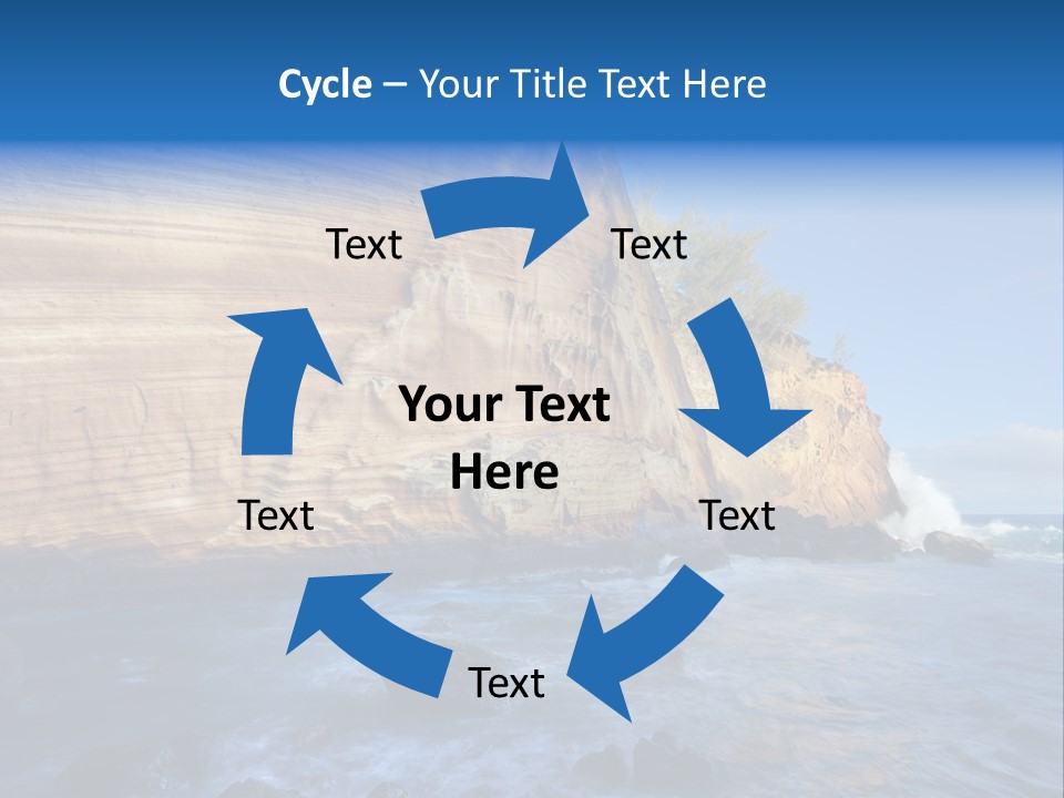 Blue Coast Yellow PowerPoint Template