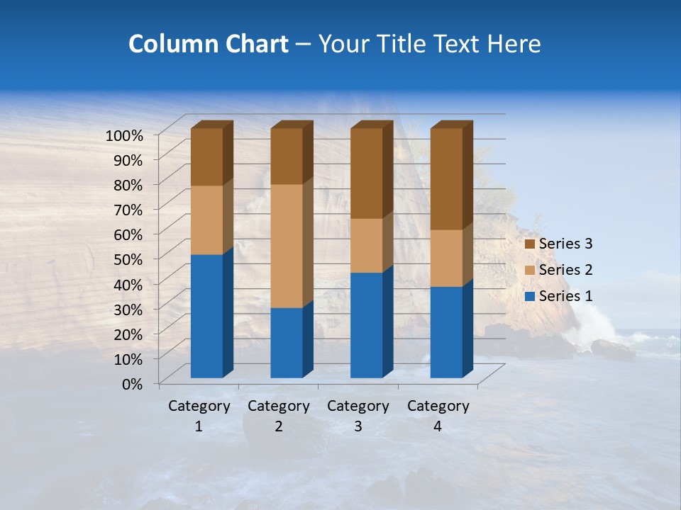 Blue Coast Yellow PowerPoint Template