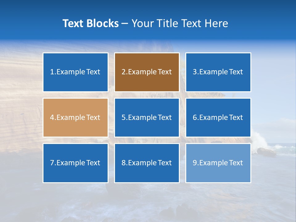 Blue Coast Yellow PowerPoint Template