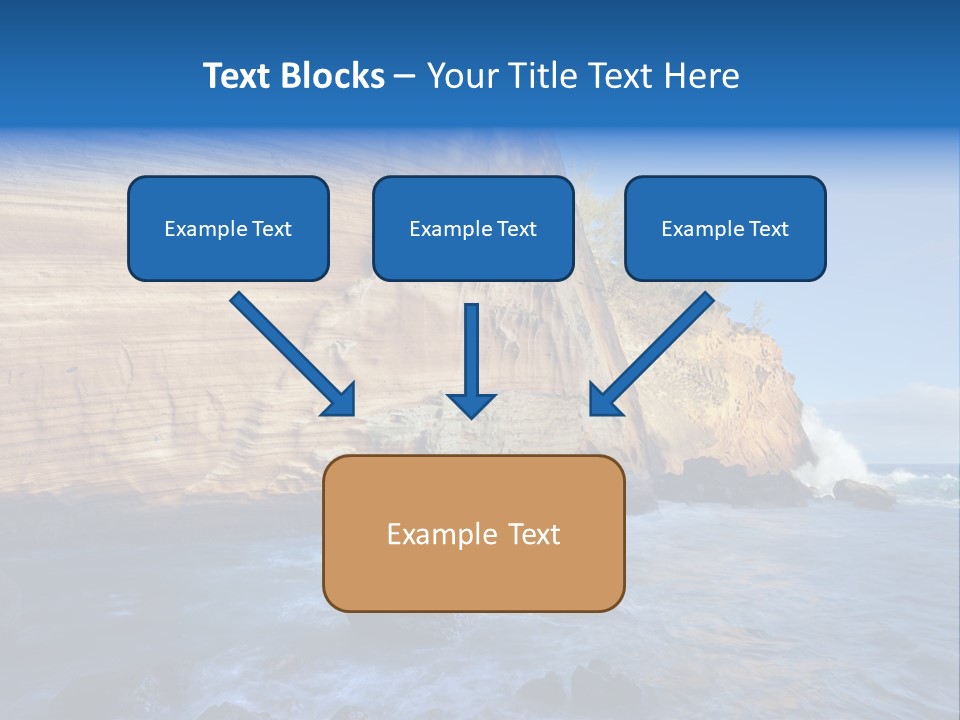 Blue Coast Yellow PowerPoint Template