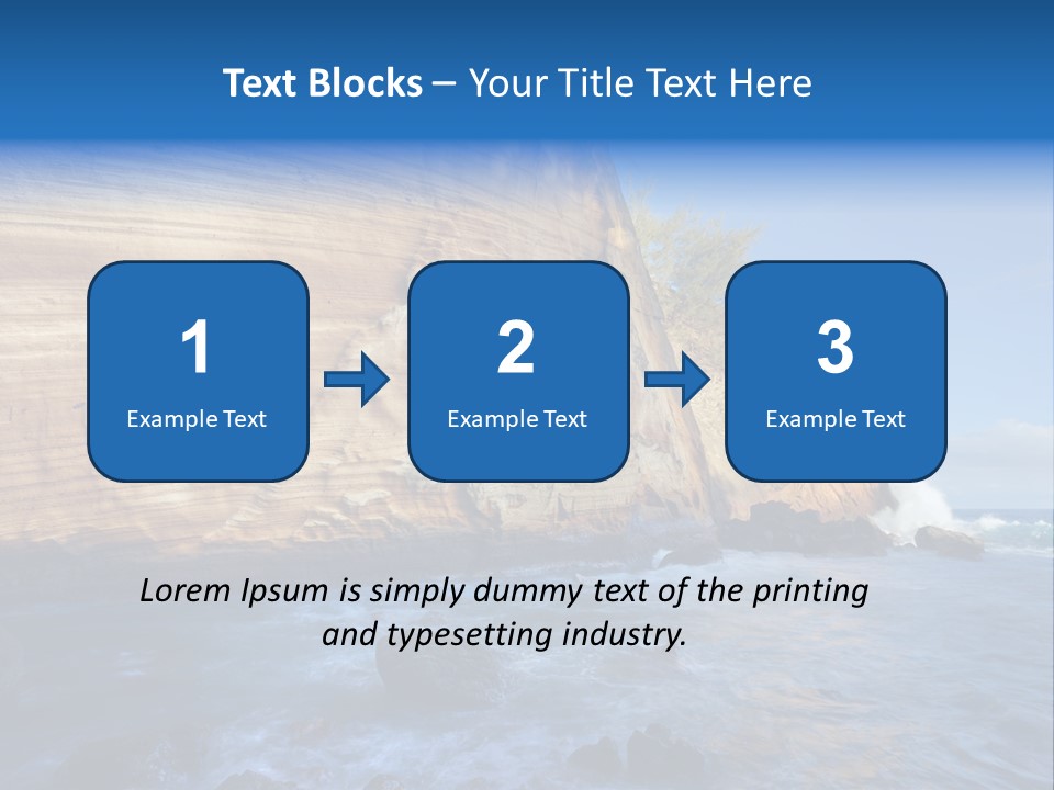 Blue Coast Yellow PowerPoint Template