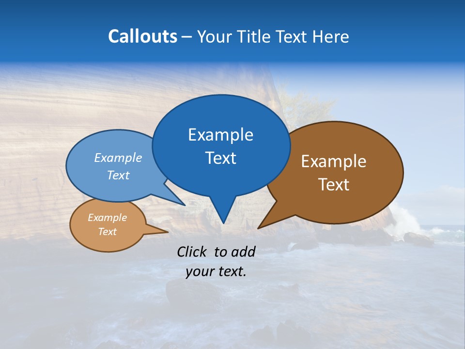 Blue Coast Yellow PowerPoint Template