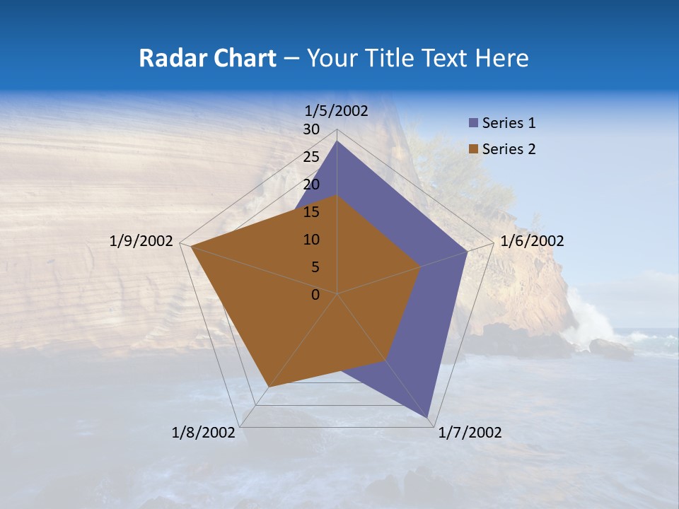 Blue Coast Yellow PowerPoint Template