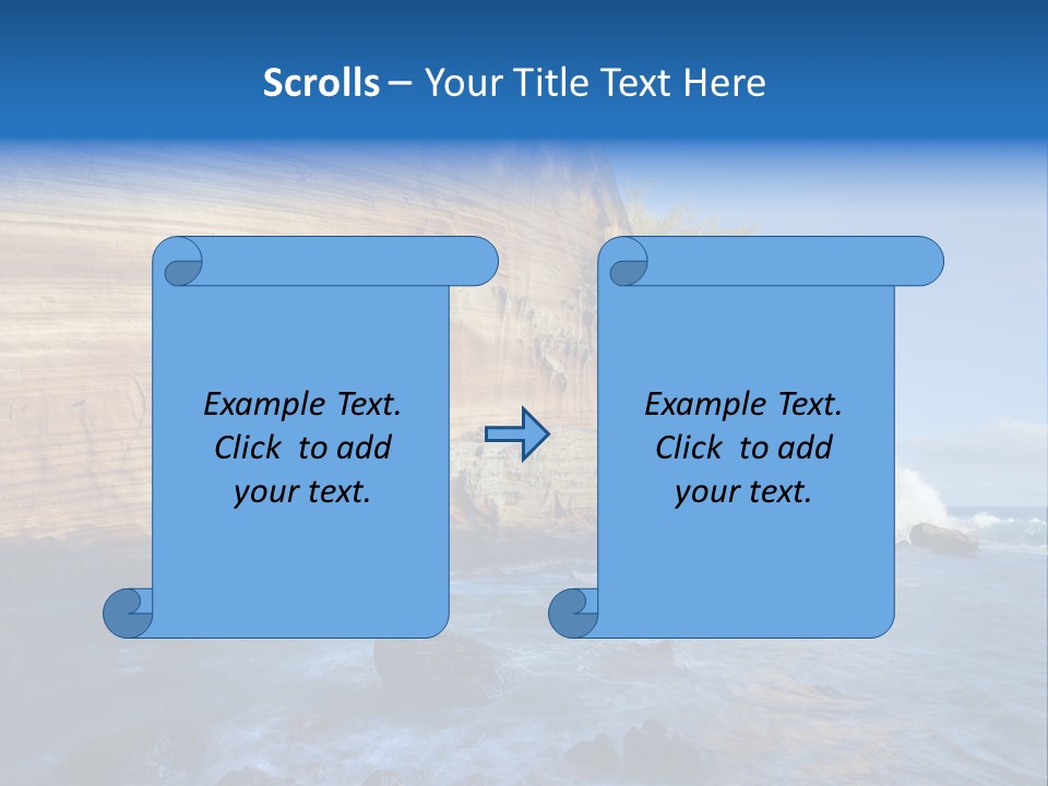 Blue Coast Yellow PowerPoint Template