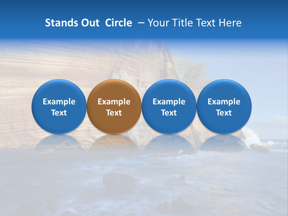 Blue Coast Yellow PowerPoint Template
