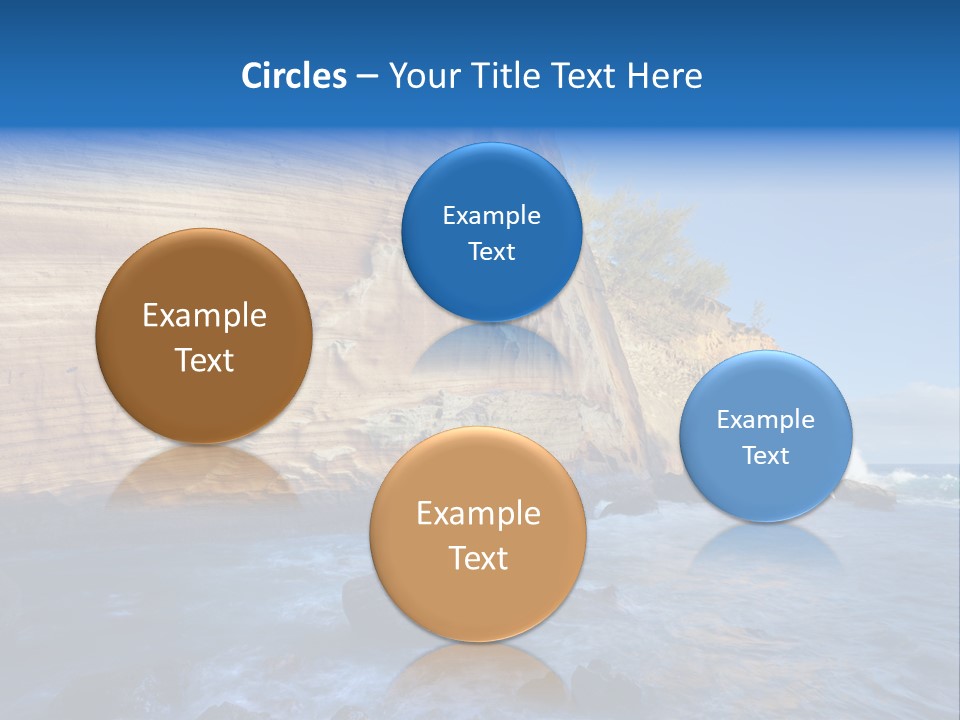 Blue Coast Yellow PowerPoint Template