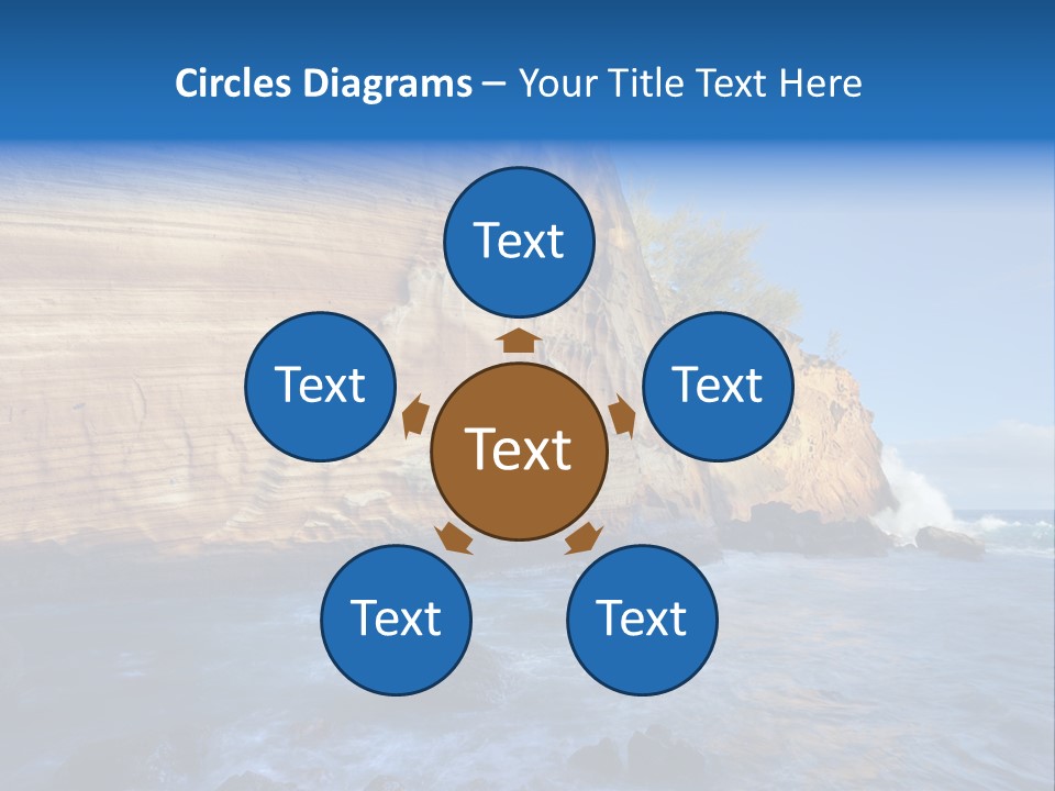 Blue Coast Yellow PowerPoint Template