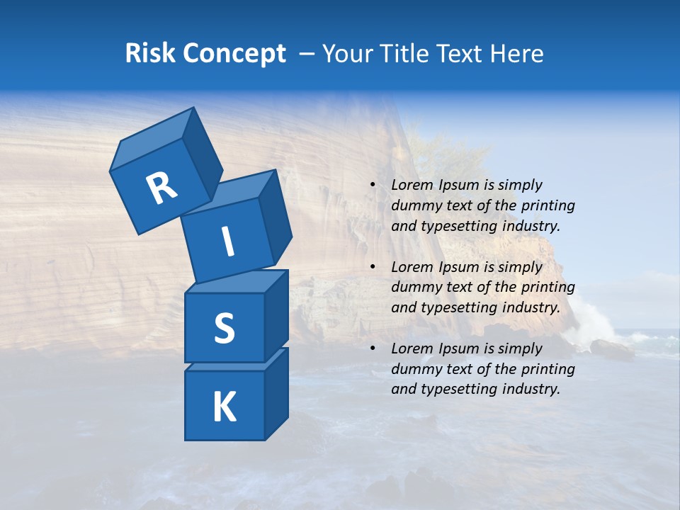 Blue Coast Yellow PowerPoint Template