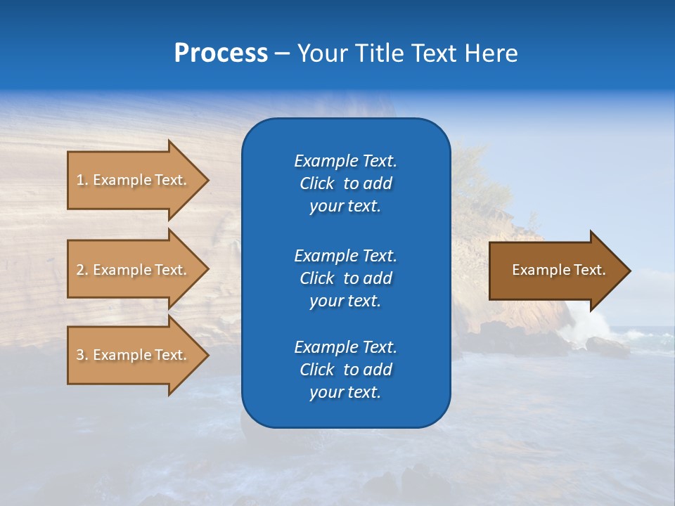 Blue Coast Yellow PowerPoint Template