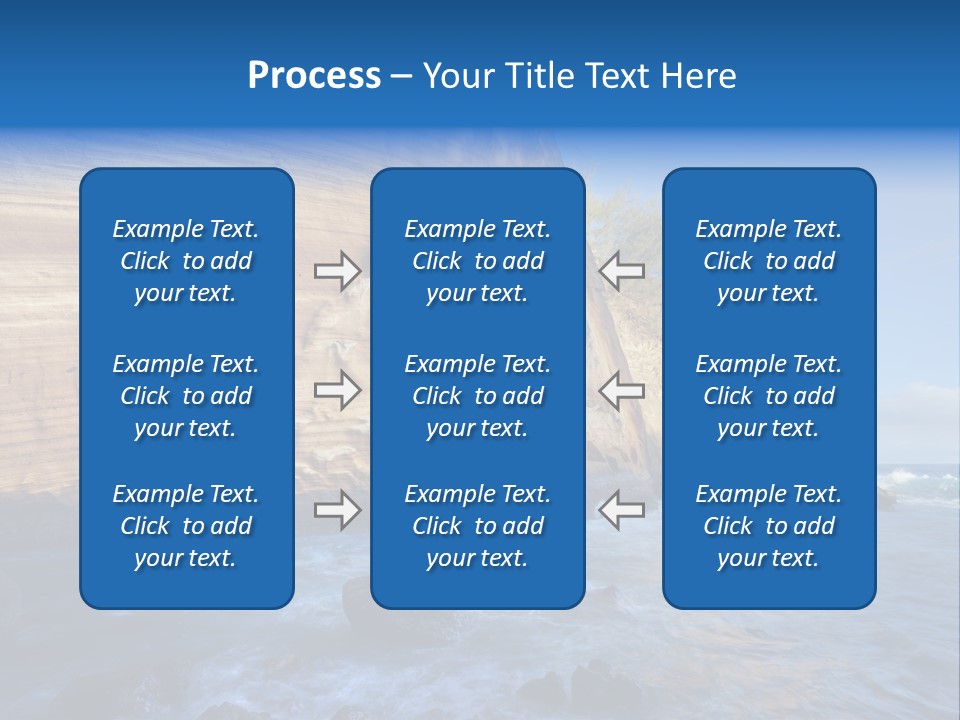 Blue Coast Yellow PowerPoint Template