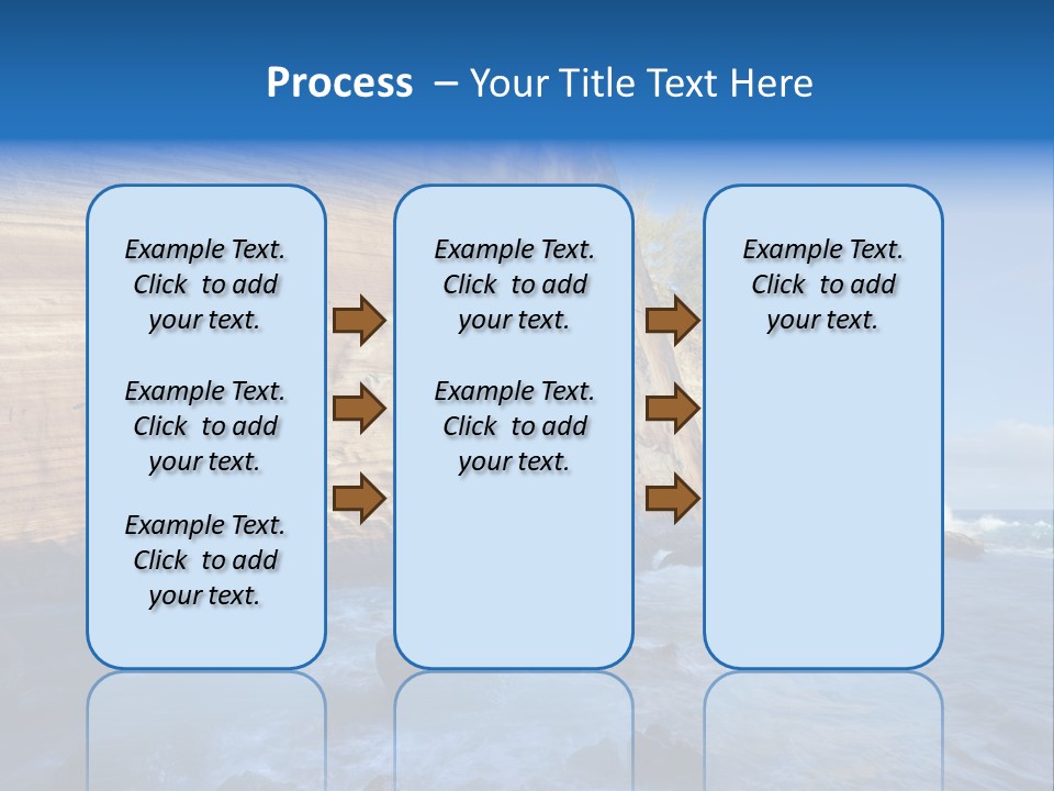Blue Coast Yellow PowerPoint Template