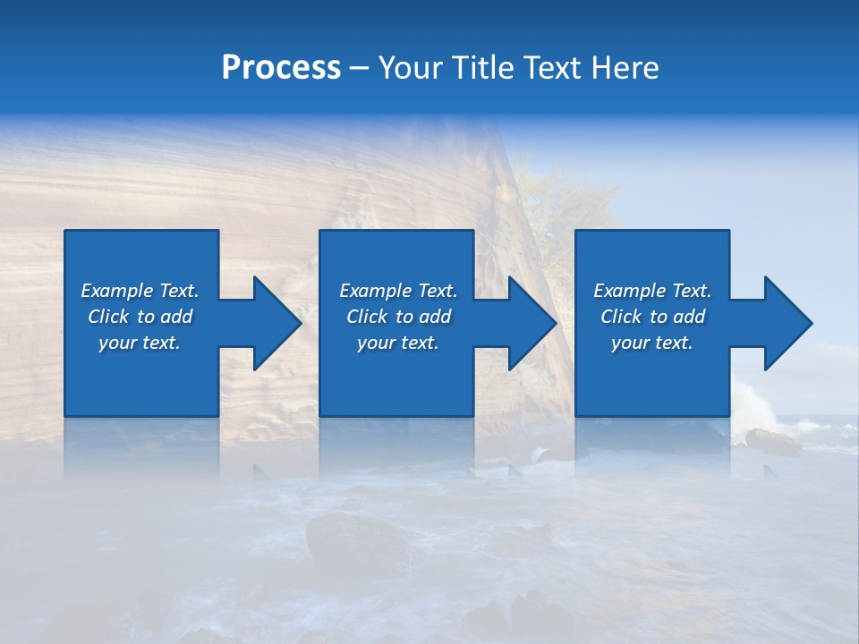 Blue Coast Yellow PowerPoint Template