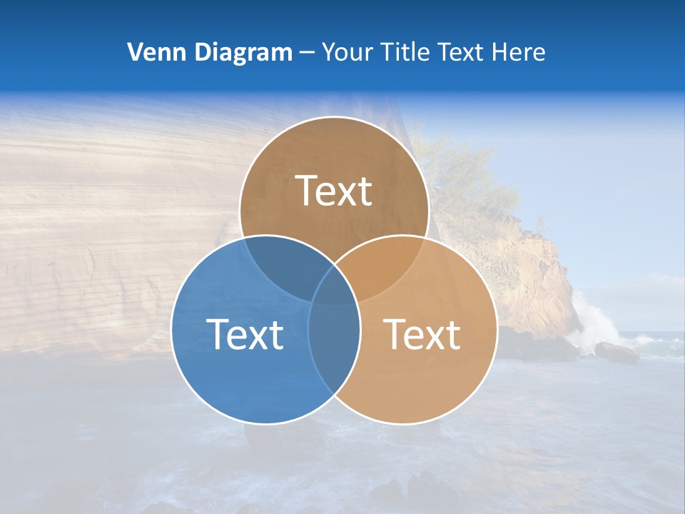 Blue Coast Yellow PowerPoint Template