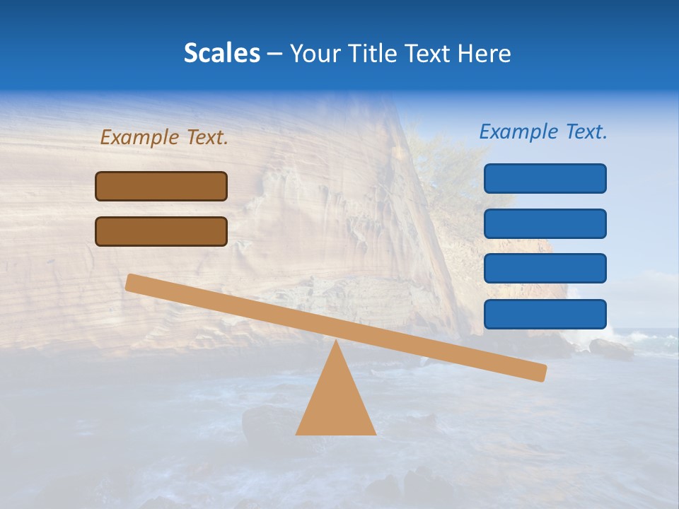 Blue Coast Yellow PowerPoint Template